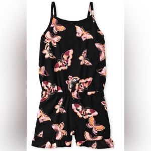 The Children’s Place | Girls | Butterfly Ruffle Romper | Black